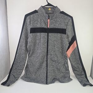 C&C California Heathered Gray Zip Up Jacket